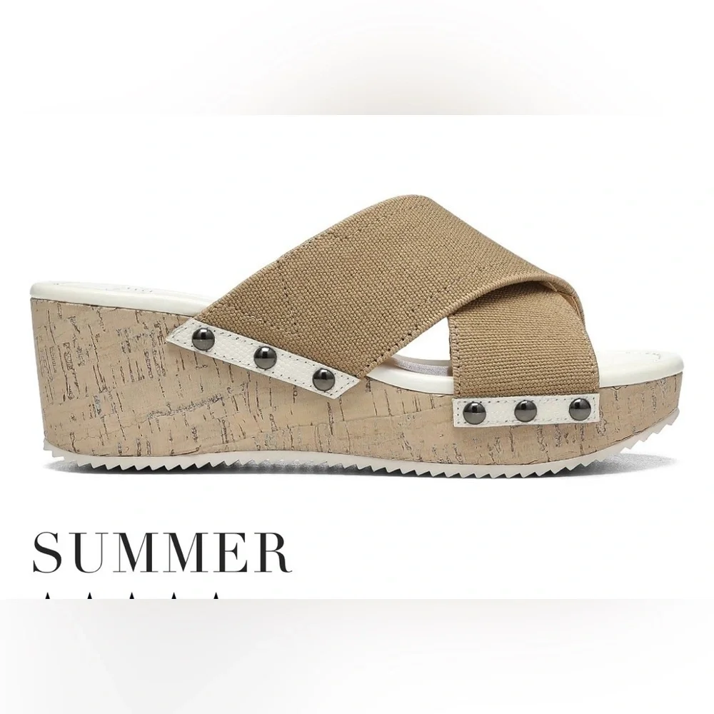 Donald Pliner Summera Tan Platform Sandals size 9